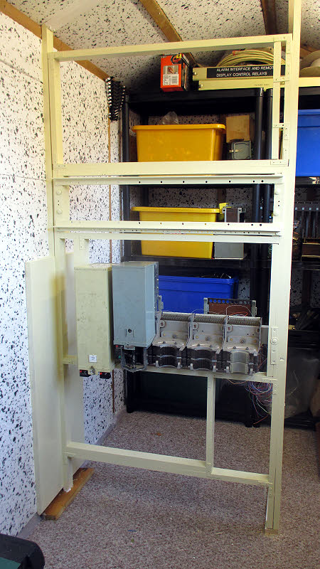 Rack with first shelf fitted