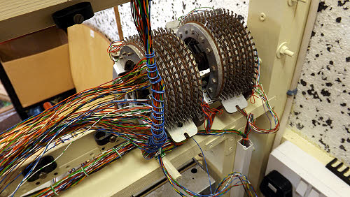 The linefinder multiple wiring laced out ready to terminate