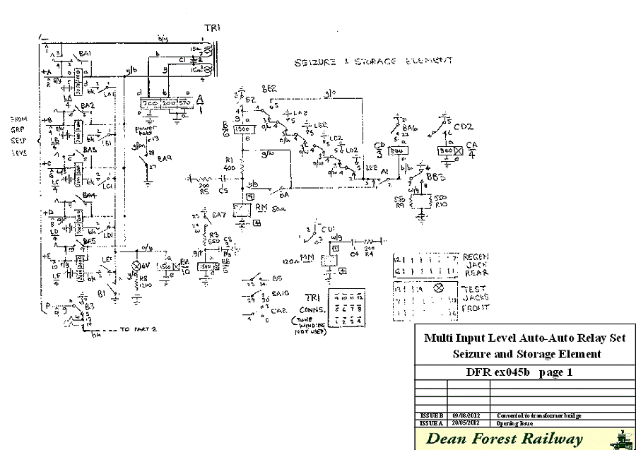 Multi Level Input Auto-Auto Relay Set (Seizure and Storage Element)